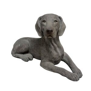 SANDICAST Sandra Brue Weimaraner Dog Figurine Hand Cast & Painted Statue 10"x6"